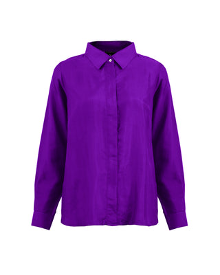 Camisa Seda Manga Larga Clásica - Colores Fuego