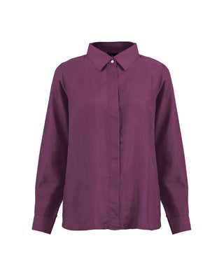 Camisa Seda Manga Larga Clásica - Colores Fuego