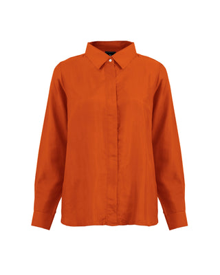 Camisa Seda Manga Larga Clásica - Colores Fuego