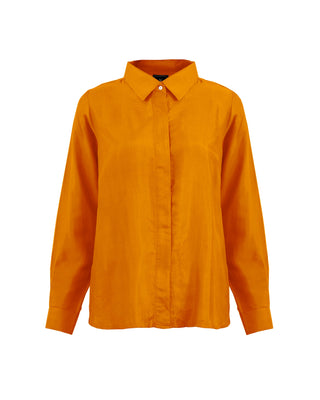 Camisa Seda Manga Larga Clásica - Colores Fuego
