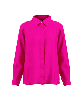 Camisa Seda Manga Larga Clásica - Colores Fuego