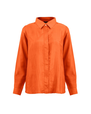 Camisa Seda Manga Larga Clásica - Colores Fuego