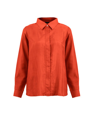 Camisa Seda Manga Larga Clásica - Colores Fuego