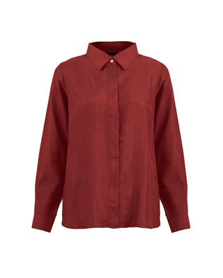 Camisa Seda Manga Larga Clásica - Colores Fuego