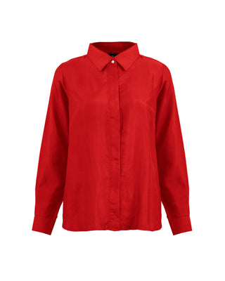 Camisa Seda Manga Larga Clásica - Colores Fuego