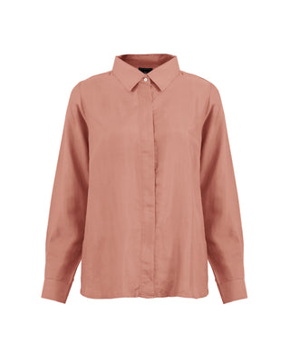 Camisa Seda Manga Larga Clásica - Colores Fuego