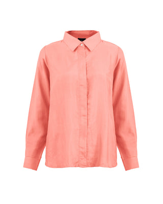 Camisa Seda Manga Larga Clásica - Colores Fuego