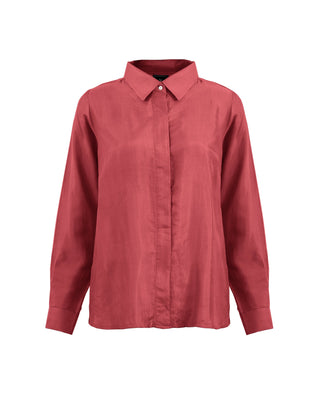 Camisa Seda Manga Larga Clásica - Colores Fuego