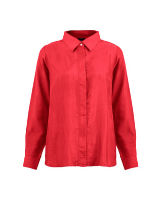 Camisa Seda Manga Larga Clásica - Colores Fuego