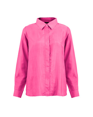 Camisa Seda Manga Larga Clásica - Colores Fuego