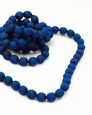 Collar Seda Cuenta Madera Mediana 2 Vueltas