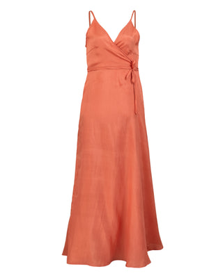 Vestido Seda Largo Tiritas Envolvente