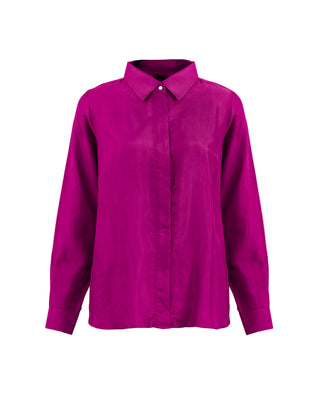 Camisa Seda Manga Larga Clásica - Colores Fuego