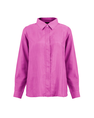 Camisa Seda Manga Larga Clásica - Colores Fuego