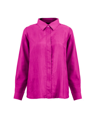 Camisa Seda Manga Larga Clásica - Colores Fuego