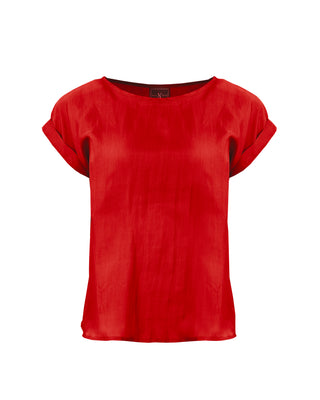 Polera Seda Manga Doblada- Colores Agua