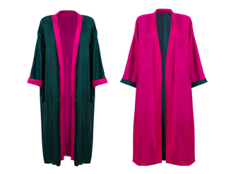 Kimono Seda Bicolor Reversible Largo