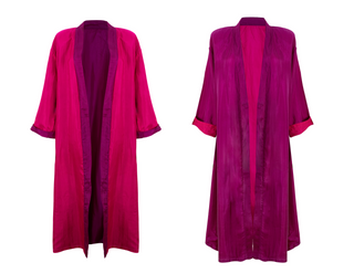 Kimono Seda Bicolor Reversible Largo