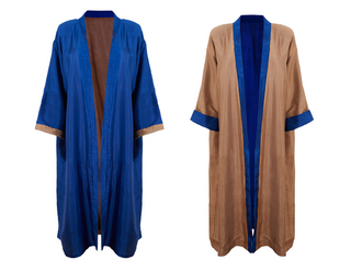 Kimono Seda Bicolor Reversible Largo