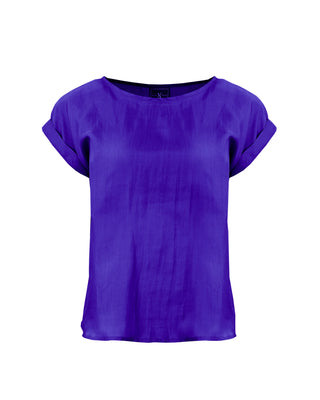 Polera Seda Manga Doblada -Colores Tierra