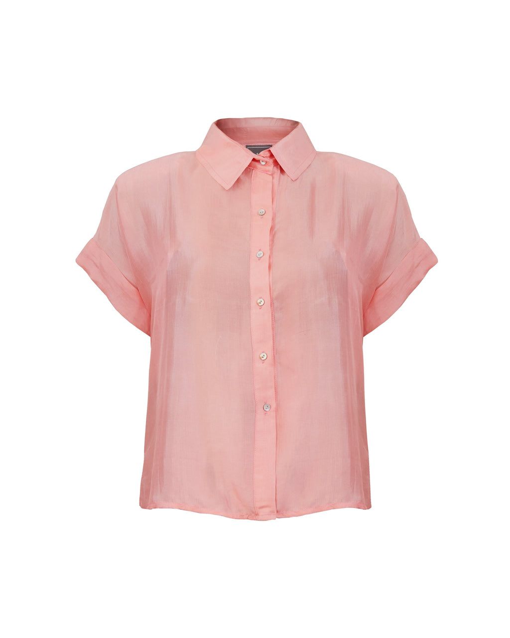 Camisa Seda Manga Corta Lara- Colores Fuego