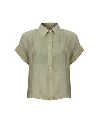 Camisa Seda Manga Corta Lara- Colores Fuego