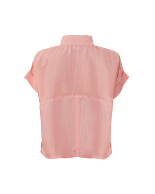 Camisa Seda Manga Corta Lara- Colores Fuego