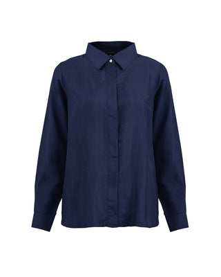 Camisa Seda Manga Larga Clásica- Colores Agua