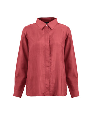 Camisa Seda Manga Larga Clásica - Colores Fuego