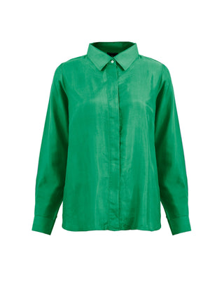 Camisa Seda Manga Larga Clásica- Colores Agua
