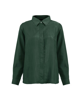 Camisa Seda Manga Larga Clásica- Colores Agua