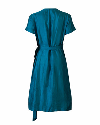 Vestido Seda Largo Medio Envolvente Francis