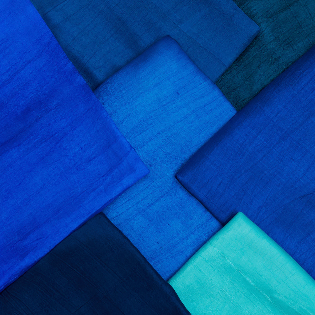 Mantillas Seda Gruesa- Colección Azules