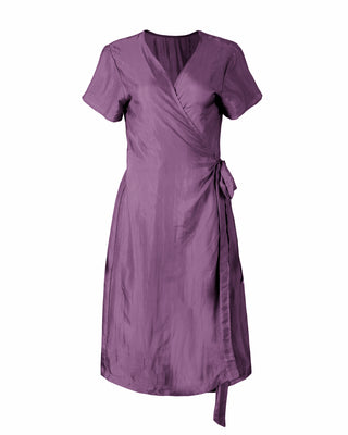 Vestido Seda Largo Medio Envolvente Francis