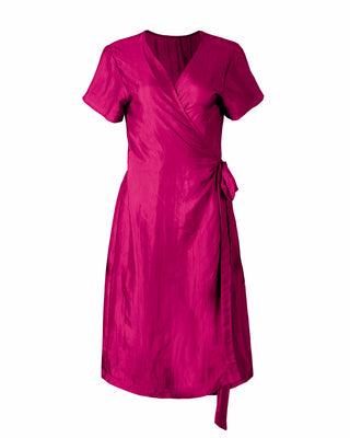 Vestido Seda Largo Medio Envolvente Francis