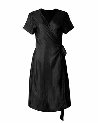 Vestido Seda Largo Medio Envolvente Francis