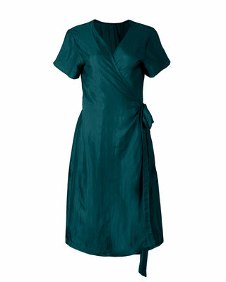Vestido Seda Largo Medio Envolvente Francis