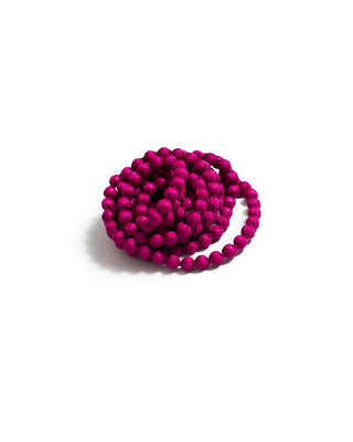 Collar Seda Cuenta Madera Pequeña 0,2 cms-2 vueltas
