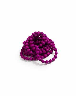 Collar Seda Cuenta Madera Pequeña 0,2 cms-2 vueltas