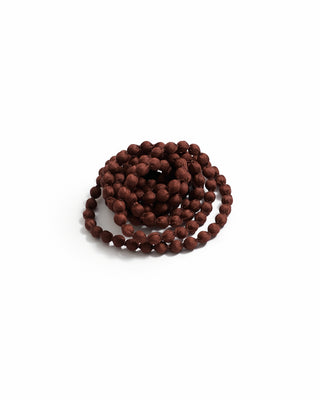 Collar Seda Cuenta Madera Pequeña 0,2 cms-2 vueltas