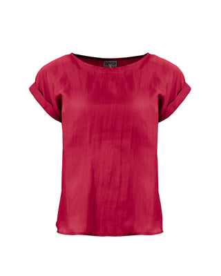 Polera Seda Manga Doblada- Colores Agua