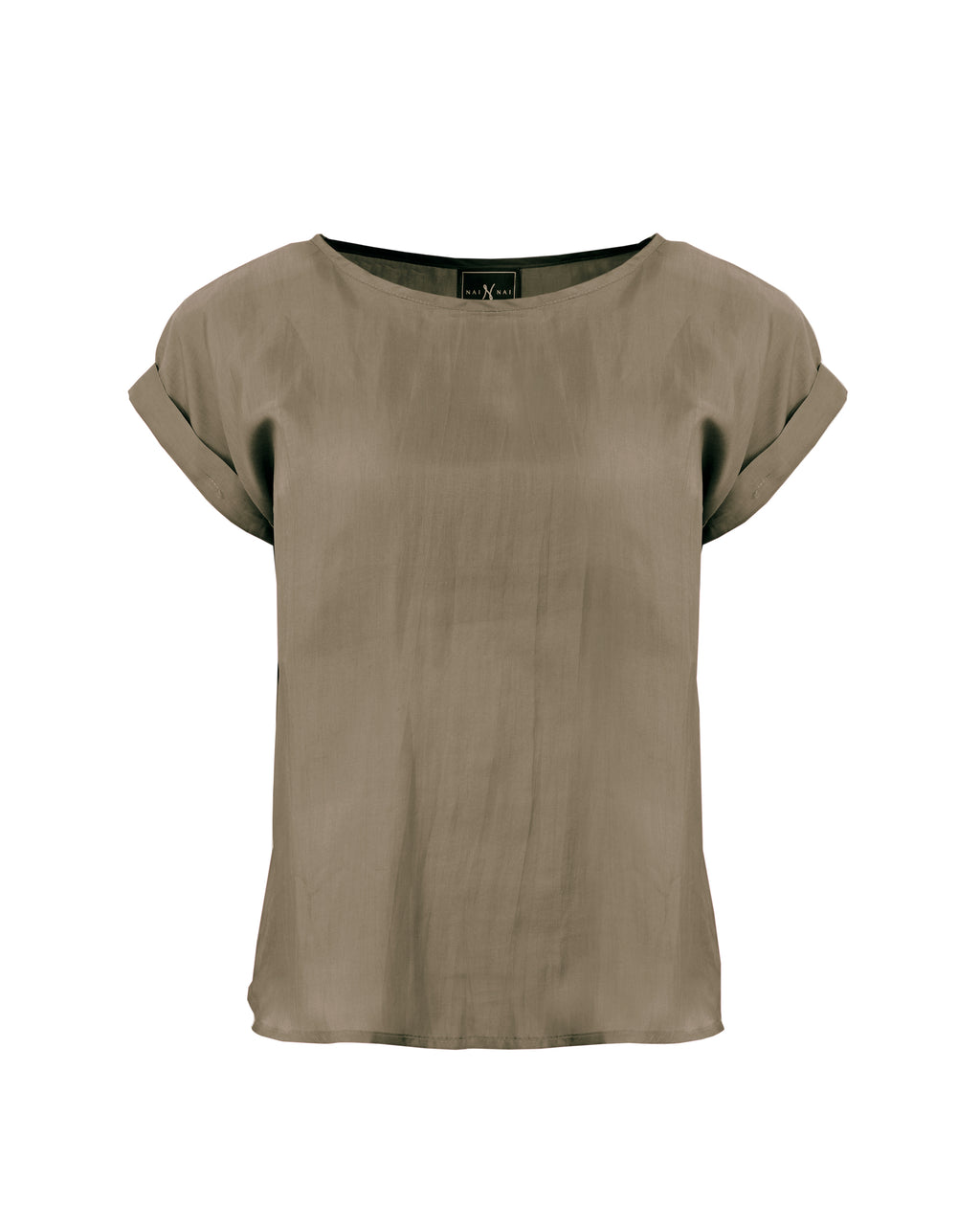 Polera Seda Manga Doblada -Colección Tierra