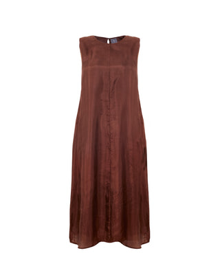 Vestido Largo Sin Mangas 100% Seda Fuama