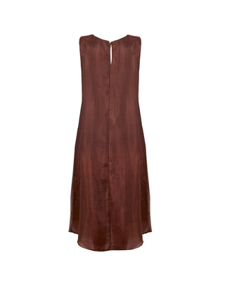 Vestido Largo Sin Mangas 100% Seda Fuama