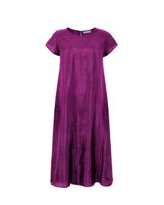 Vestido Largo 100% Seda Flor de Papaya