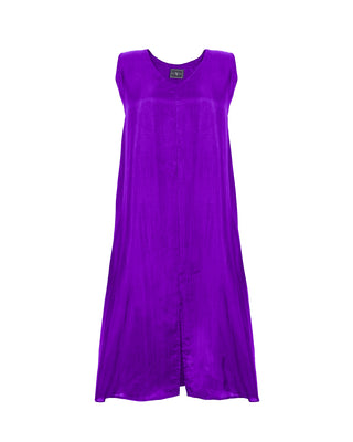 Vestido Seda Corto Cuello V