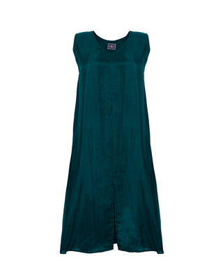 Vestido Seda Corto Cuello V