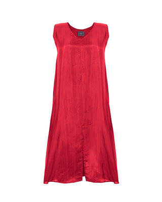 Vestido Seda Corto Cuello V