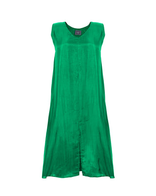 Vestido Seda Corto Cuello V