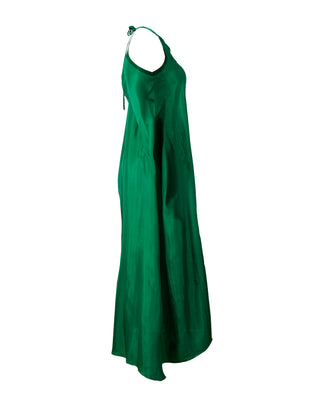 Vestido Largo Seda Cuello Halter